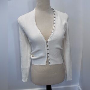 Zara, never worn! White button up cardigan